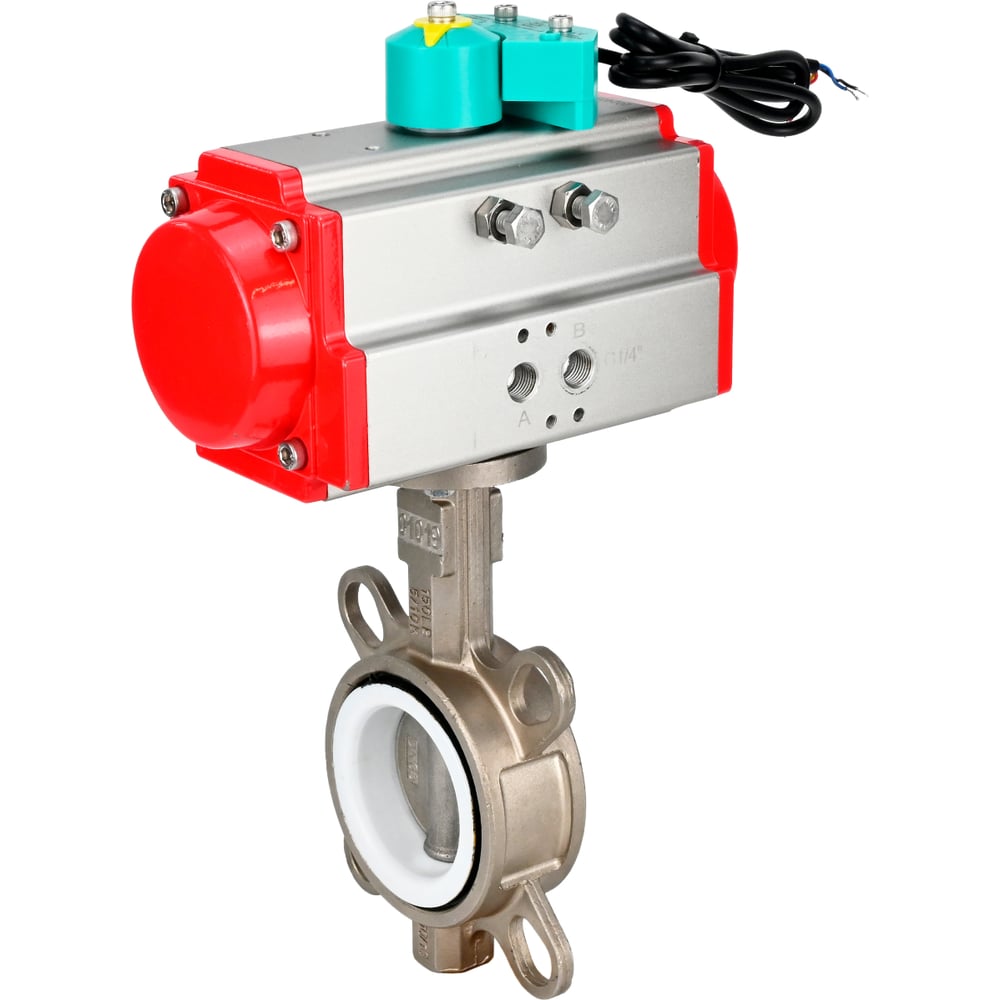 Изображение товара Затвор дисковый DN.ru 304-304-PTFE-2W-Fb-H 80 мм