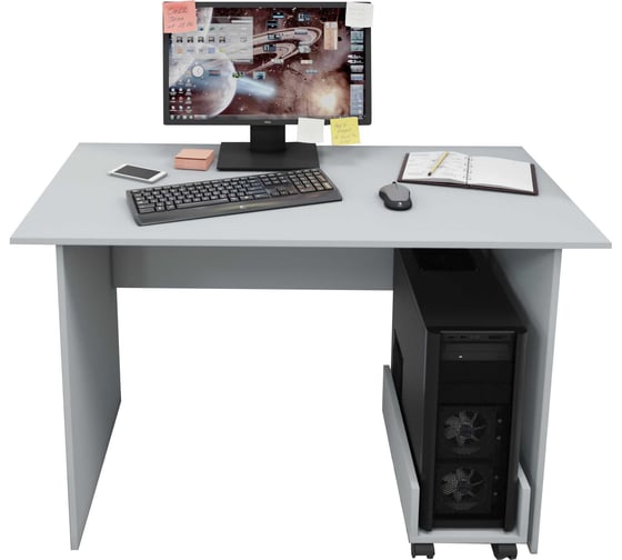 Изображение товара Стол письменный Альянс мебель ХИТ 1200x700x750 К-4.1 Серый