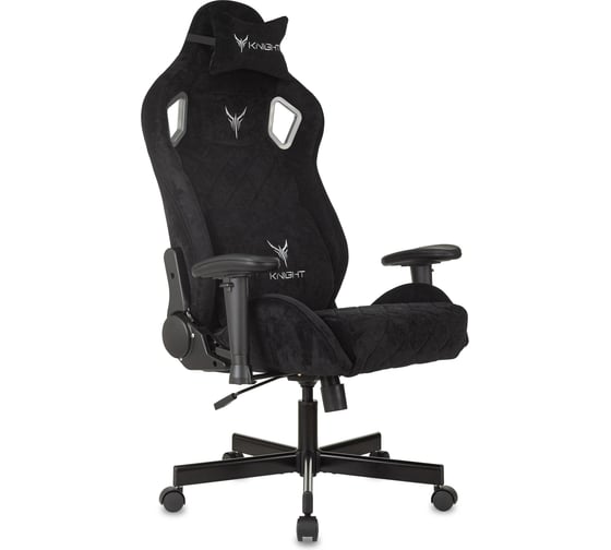 Изображение товара Кресло игровое Бюрократ Knight Outrider черный Light-20 с подголов. крестов. металл 1737489