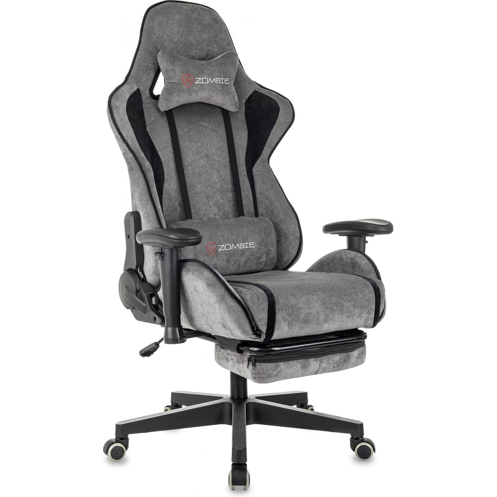 Изображение товара Кресло Бюрократ Zombie Drift/F серый/черный - эрго-кресло с регулировкой наклона спинки