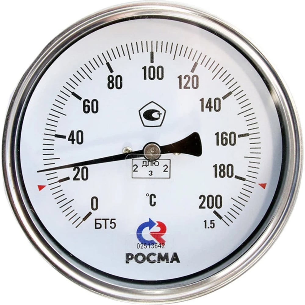 Изображение товара РОСМА БТ-51.211 осевой термометр 0-160 °C, М20×1.5, 46 мм