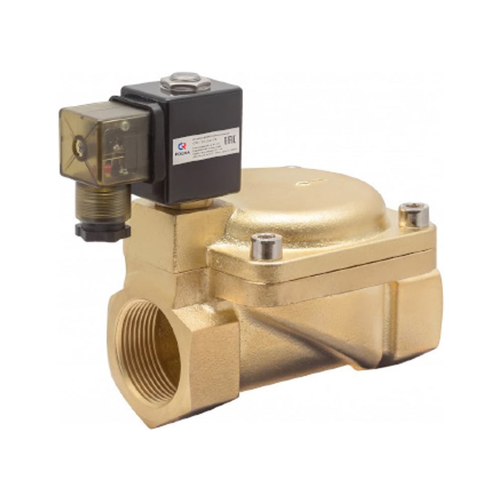 Изображение товара Клапан электромагнитный РОСМА СК-11 непрямого действия, нормально закрытый, 220 В, латунный, мембрана NBR D130-03577