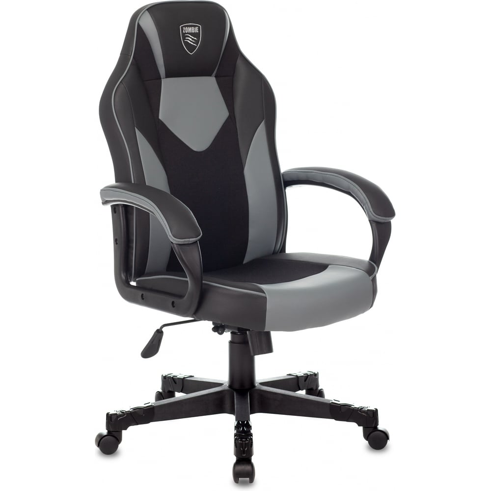 Изображение товара Кресло игровое Бюрократ Zombie GAME 17 - серый/черный, экокожа и ткань