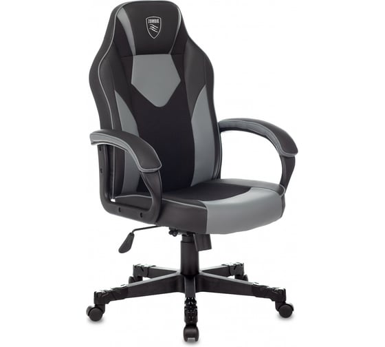 Изображение товара Кресло игровое Бюрократ Zombie GAME 17 черный/серый ткань/эко.кожа крестов. пластик 1609509