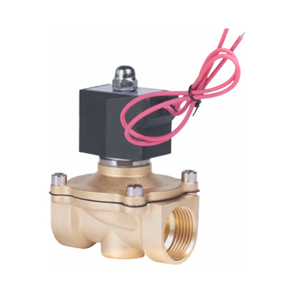 Изображение товара Клапан электромагнитный латунный прямого действия, нормально закрытый, DN32 (1¼), PN10, 220AC NEWKEY 2W-320-32-220AC