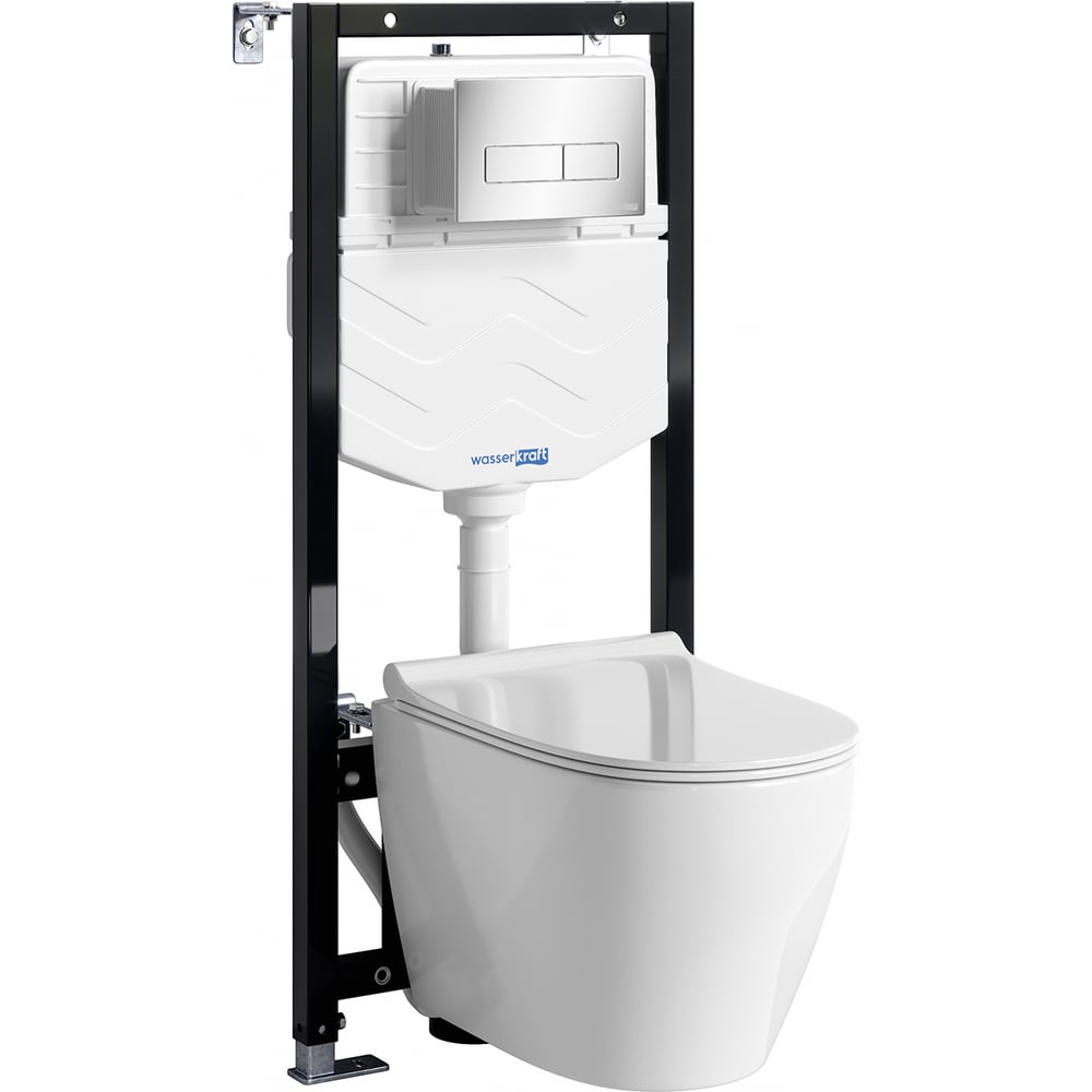 Изображение товара Система инсталляции WasserKraft Aller с унитазом 10TLT.010.ME.CH03.H002