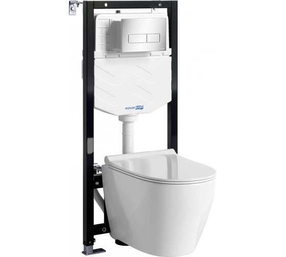 Изображение товара Система инсталляции WasserKraft Aller с унитазом 10TLT.010.ME.CH03.H002
