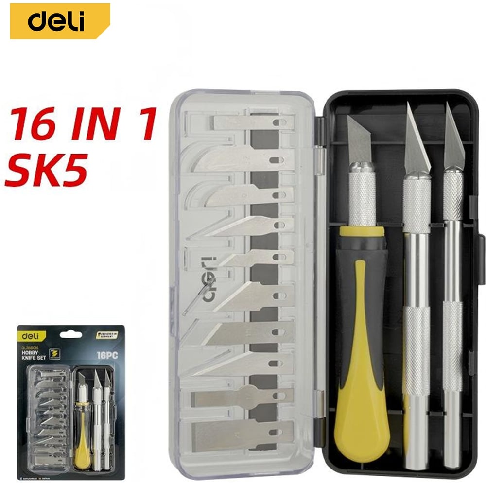 Изображение товара Набор DELI DL359016 16 шт. Резцы по дереву в кейсе