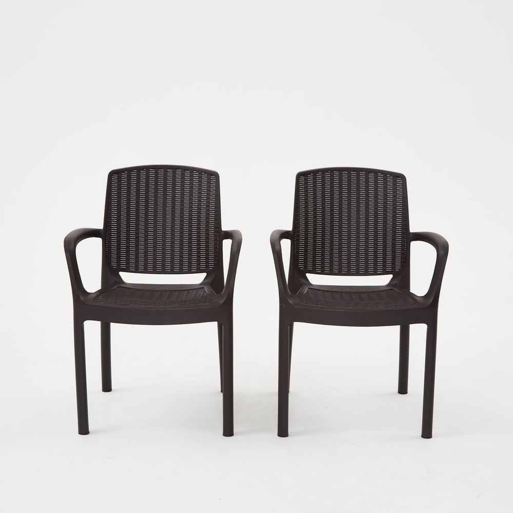 Изображение товара Кресло садовое WORKY RODOS искусственный ротанг, венге, 2 шт., без подушек ARD258901