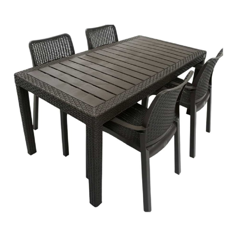 Изображение товара Стол и 4 стула WORKY HomlyGreen ARD260263 сетка мокко