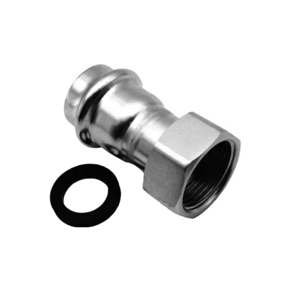 Изображение товара Пресс-фитинг Kromwell из нержавеющей стали, с накидной гайкой, 22х1 KW.SP908002206 Изображение товара Пресс-фитинг Kromwell из нержавеющей стали, с накидной гайкой, 22х1 KW.SP908002206