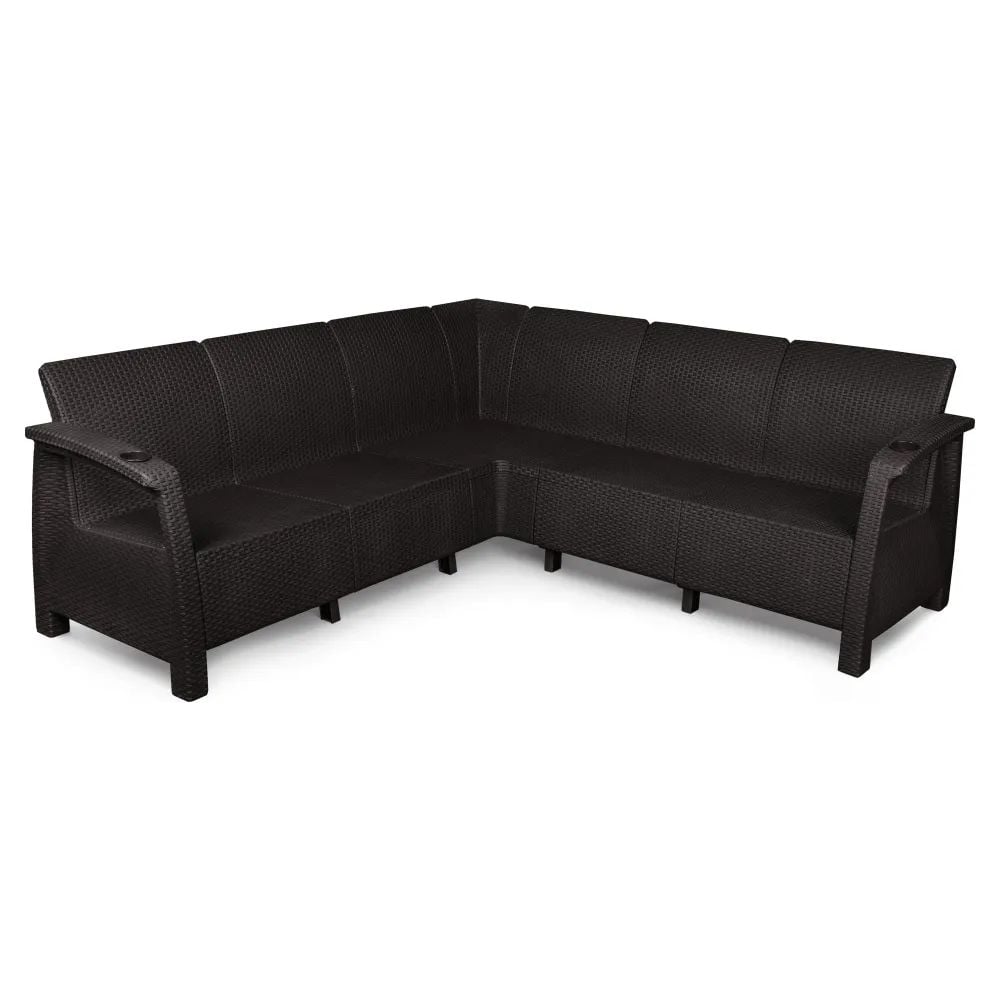 Изображение товара Комплект садовой мебели WORKY HomlyGreen Set 5+стол 94×94×74 см+подушки темно-синего цвета ARD259197