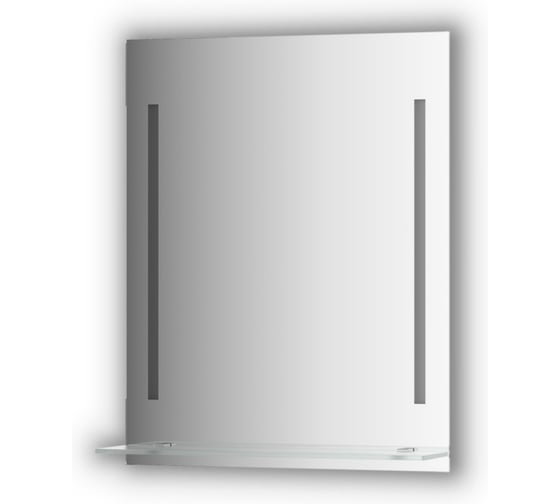 Изображение товара Зеркало с полочкой EVOFORM 60 см с 2-мя встроенными LED-светильниками 11 W (60x75 см) BY 2162