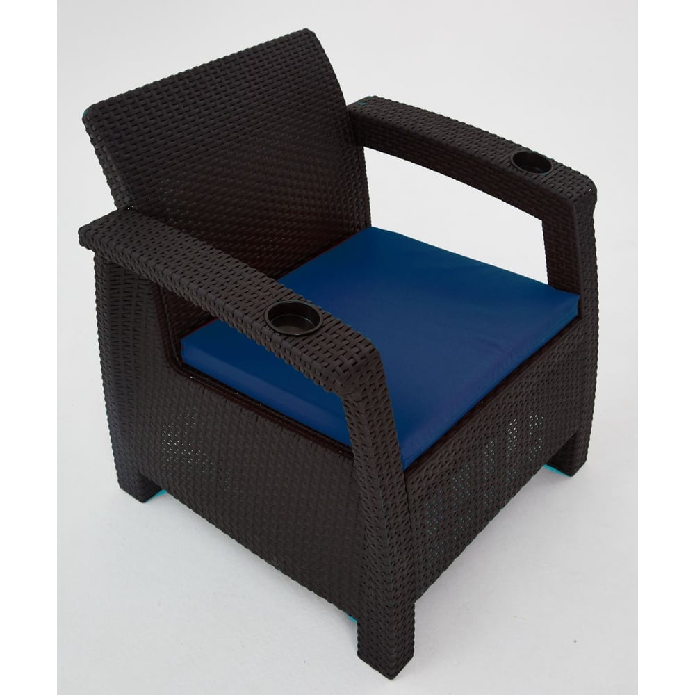 Изображение товара [Набор уличной мебели] WORKY ARD259190 2+1+кофейный столик: темно-синий, прочный и водостойкий