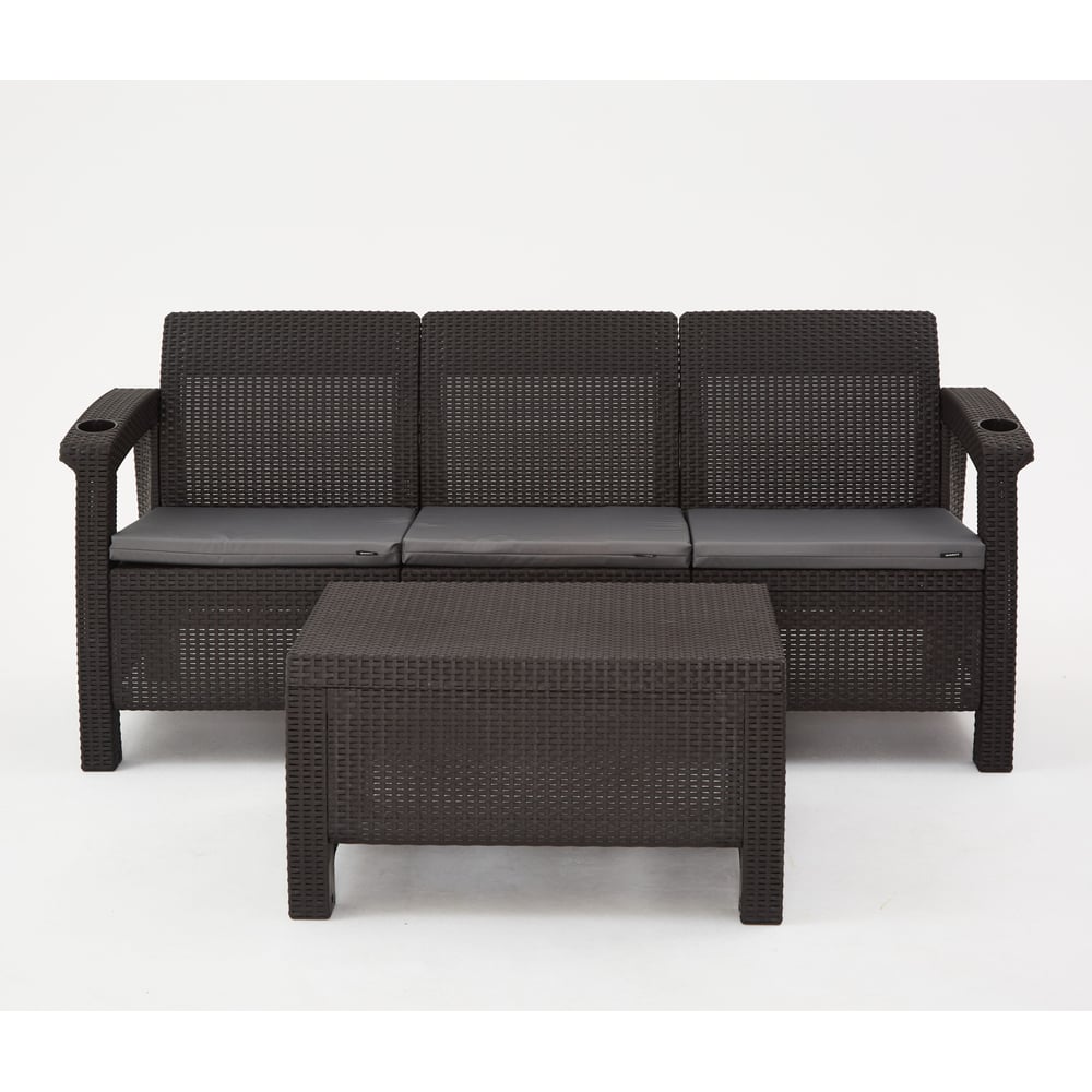 Изображение товара [Мебель для улицы] WORKY HomlyGreen 3-местный диван + столик Водонепроницаемая серия