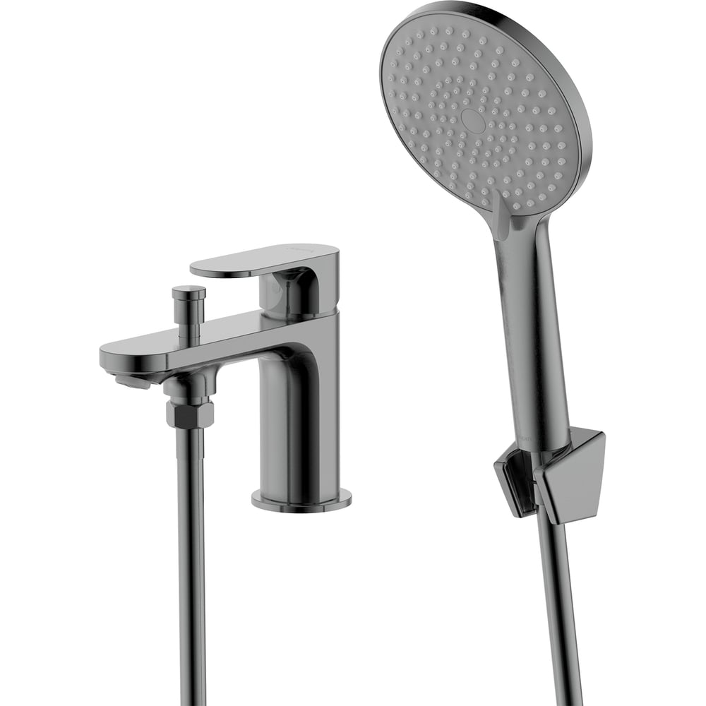 Изображение товара Смеситель врезной на борт ванны Aquatek AQ1944BGM АЛЬФА на 1 отв., оружейная сталь 00000147245