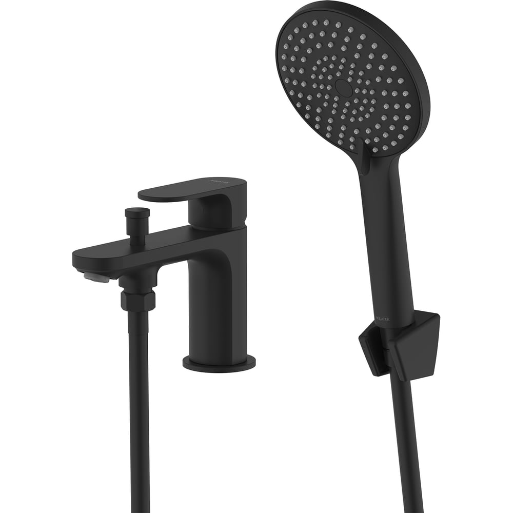 Изображение товара смеситель врезной на борт ванны Aquatek AQ1944MB АЛЬФА на 1 отверстие матовый черный 00000147243