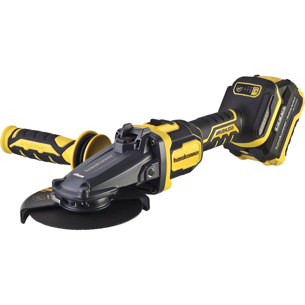 Изображение товара Угловая шлифмашина Hanskonner HS HAG18125BLC 18В 125 мм, 1BatterySystem, кейс