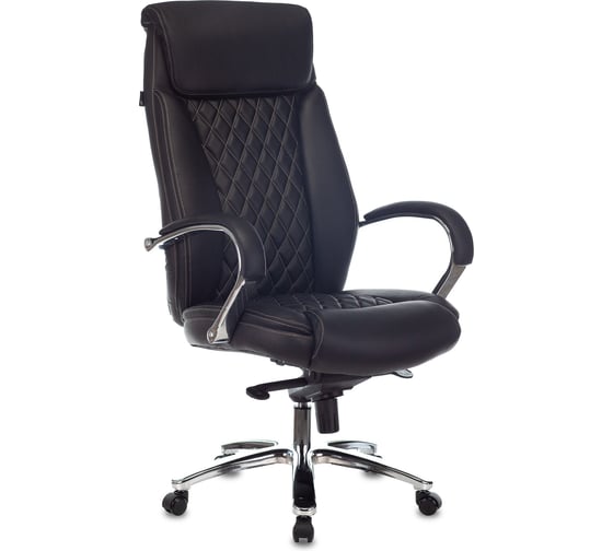 Изображение товара Кресло руководителя Бюрократ T-9924SL черный кожа крестов. металл хром 1520900