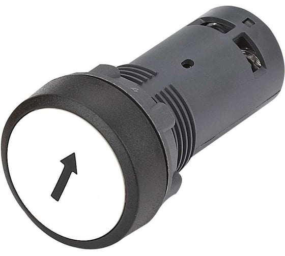 Изображение товара Кнопка моноблочная Systeme Electric SB7 22мм белая с возвратом, с маркировкой стрелка вверх, пластик, 1НО, IP65 SB7NA11341