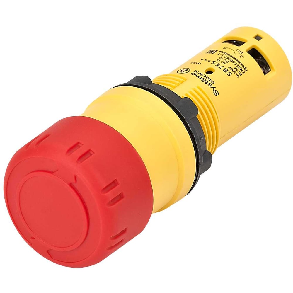 Изображение товара Кнопка аварийного останова моноблочная Systeme Electric SB7 22мм красная, Ø30, повернуть для возврата, пластик, 1НО+1НЗ, SB7ES445P
