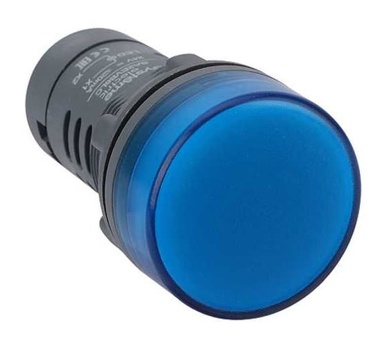 Изображение товара Сигнальная лампа моноблочная Systeme Electric SB7 22мм синяя LED 220В AC/DC SB7EV06MPU