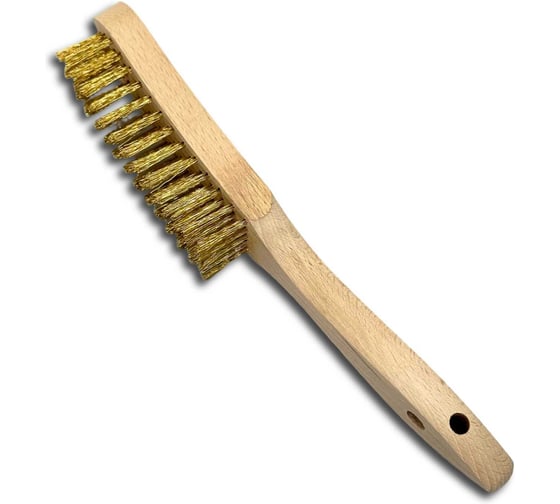 Изображение товара Щетка ручная Lessmann 5-ти рядная, латунь гофрированная 0,35 мм, 107651