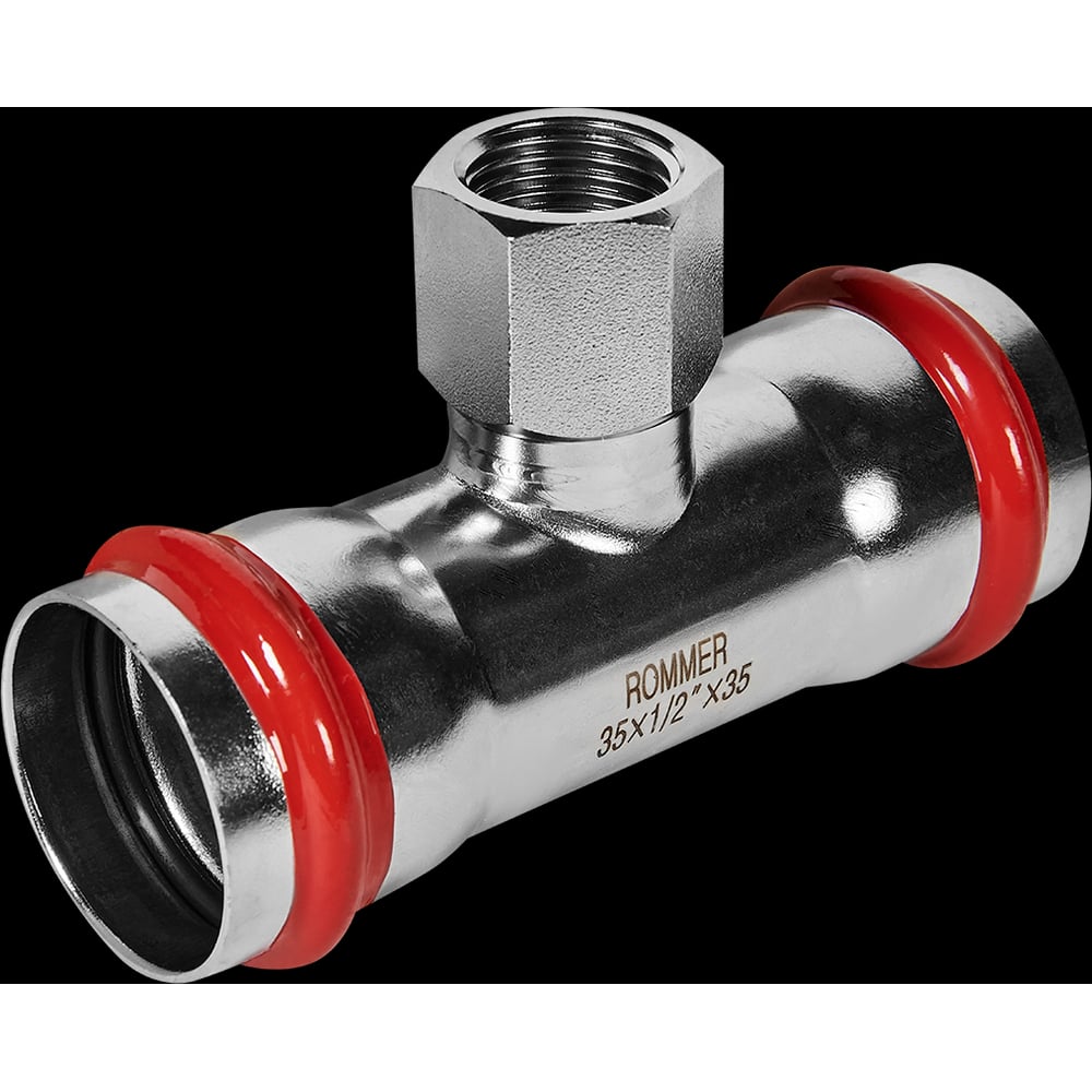 Изображение товара Тройник для труб из нержавеющей стали ROMMER 35х1/2 для водопровода