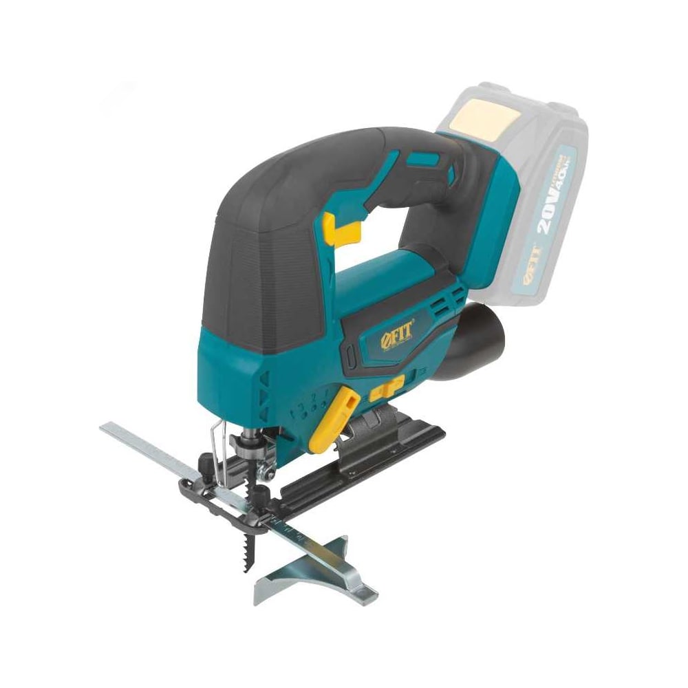Изображение товара Лобзик аккумуляторный FIT 20В, 0-2500ход/мин, БзП, маятник, 80мм, 1,6кг, рез. накл., без АКБ, коробка 79916