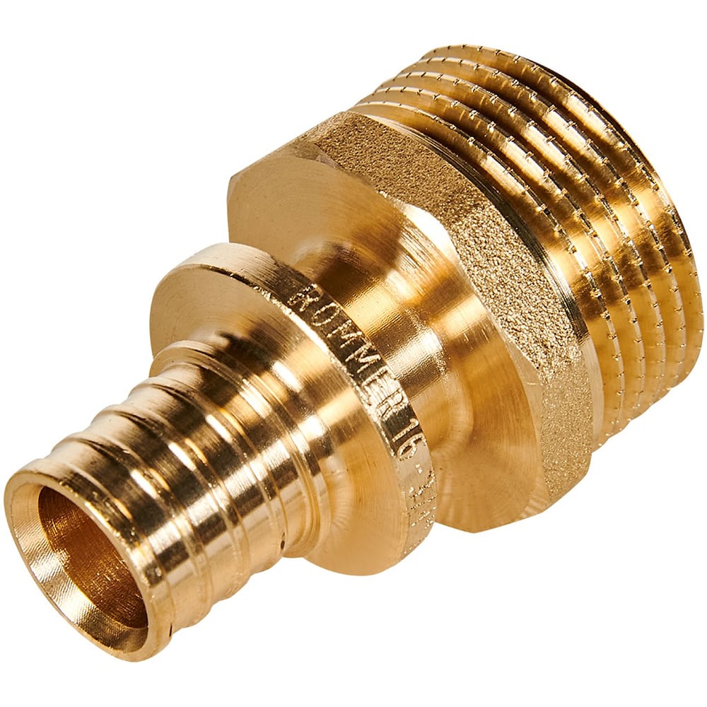 Изображение товара Переходник с наружной резьбой ROMMER 16xG3/4 для труб из сшитого полиэтилена аксиальный RFA-0001-001634 RG009364V04R5E