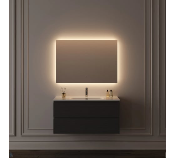 Изображение товара Зеркало для ванной комнаты Sancos Square 2.0, 1000×700 мм, LED подсветка 2700K/4000K/5000K SQ2.1000