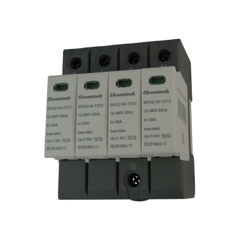 Изображение товара Защитное устройство импульсных перенапряжений ELCOMTECH SPD21W-T2T3-3N40AC385 4П 40kA