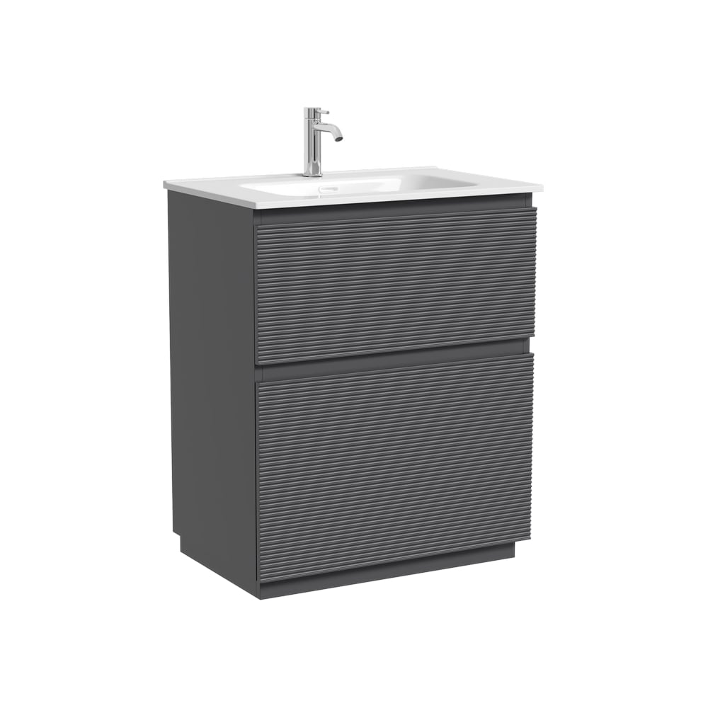 Изображение товара Тумба напольная Sancos Folk Floor 690×445×850 мм, с двумя ящиками оснащёнными доводчиками, цвет Grey soft, арт. FL70FGS