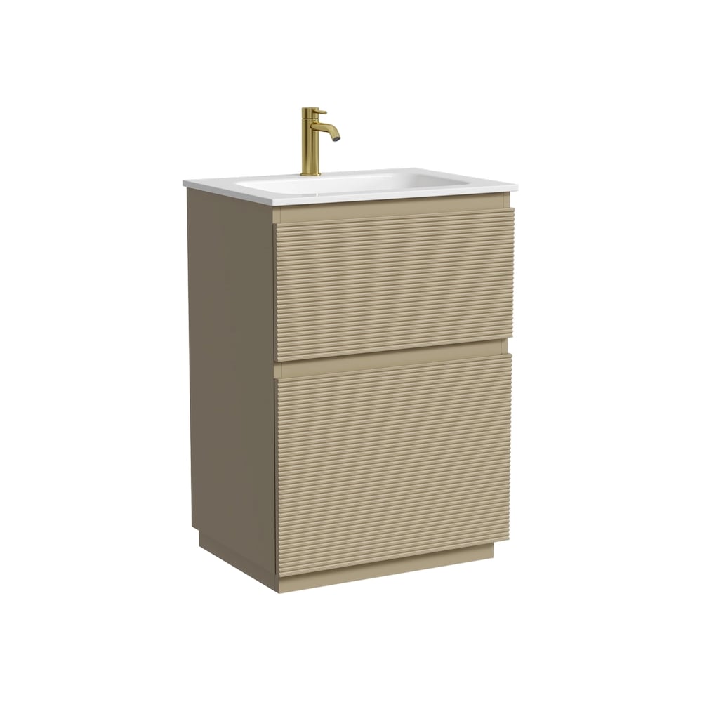 Изображение товара Тумба напольная Sancos Folk Floor с двумя ящиками и доводчиками капучино