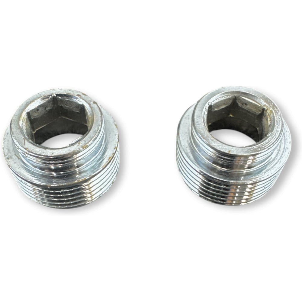 Изображение товара Переходник с внутренним шестигранником GRIALE из никелированной латуни, M18_X1(чуть меньше 3/4) 2шт/уп DK401