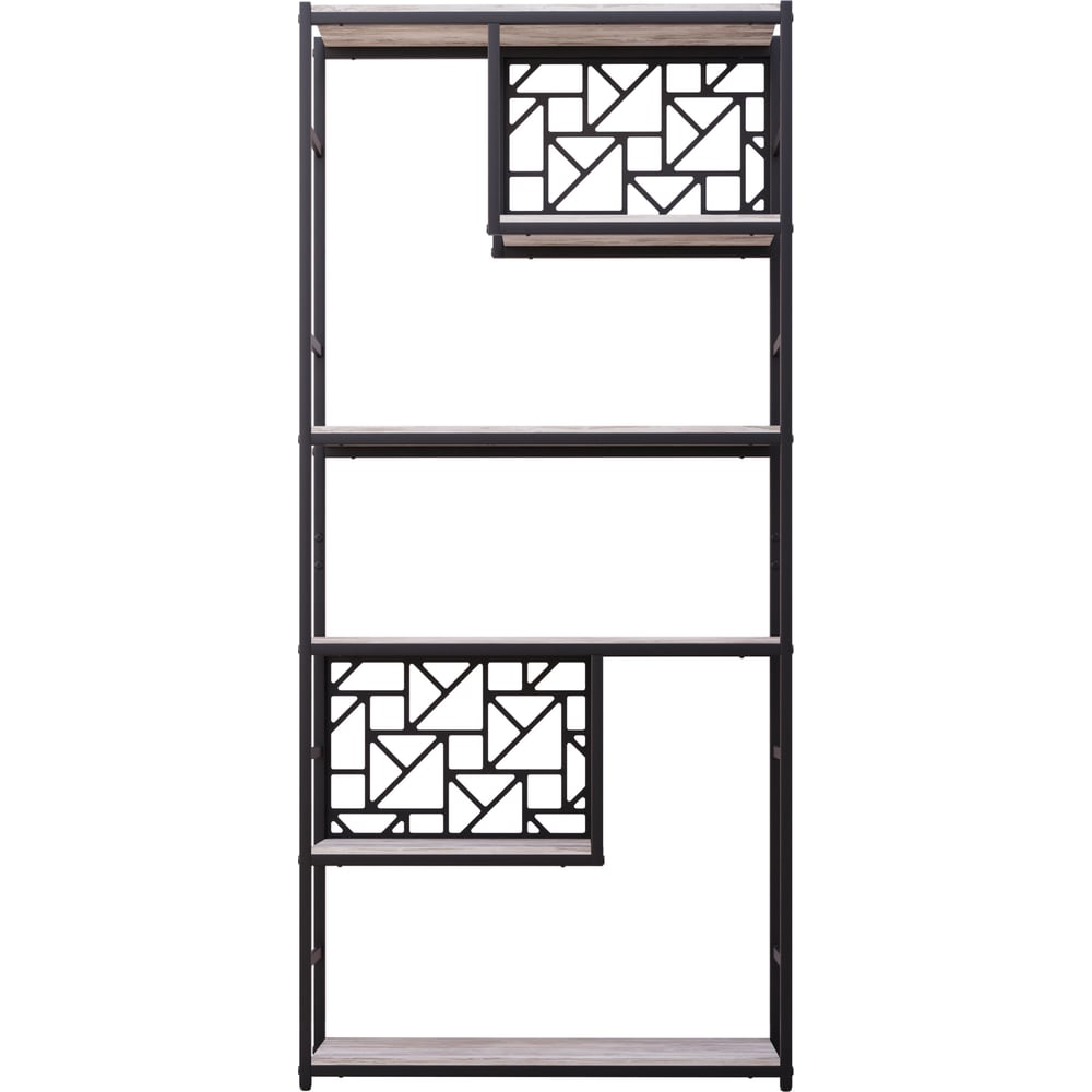 Изображение товара Стеллаж Металл-Завод GUTTA 188х85х34 см, с шестью полками с декором, патина, черный, исп.L GS2L18885346P2D