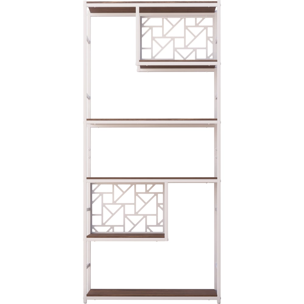Изображение товара Стеллаж Металл-Завод GUTTA 188х85х34 см, с шестью полками с декором, коричневый, белый, исп.L GS2L18885346B3D