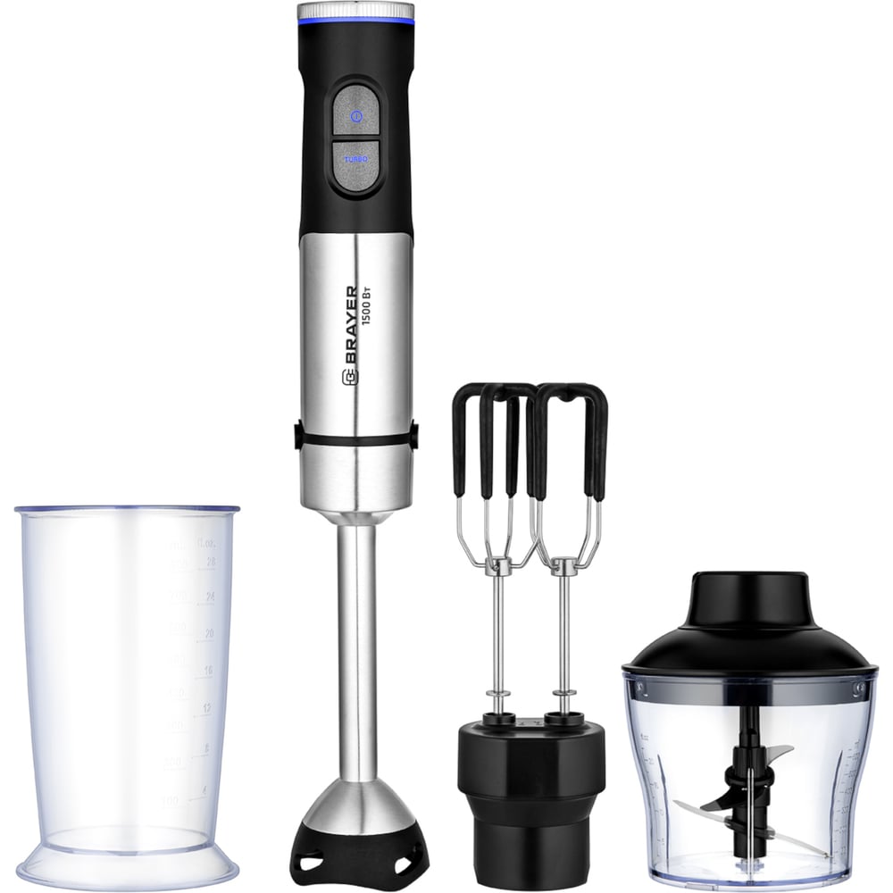 Изображение товара Блендер BRAYER 1265BR Мощный погружной набор 1500 Вт