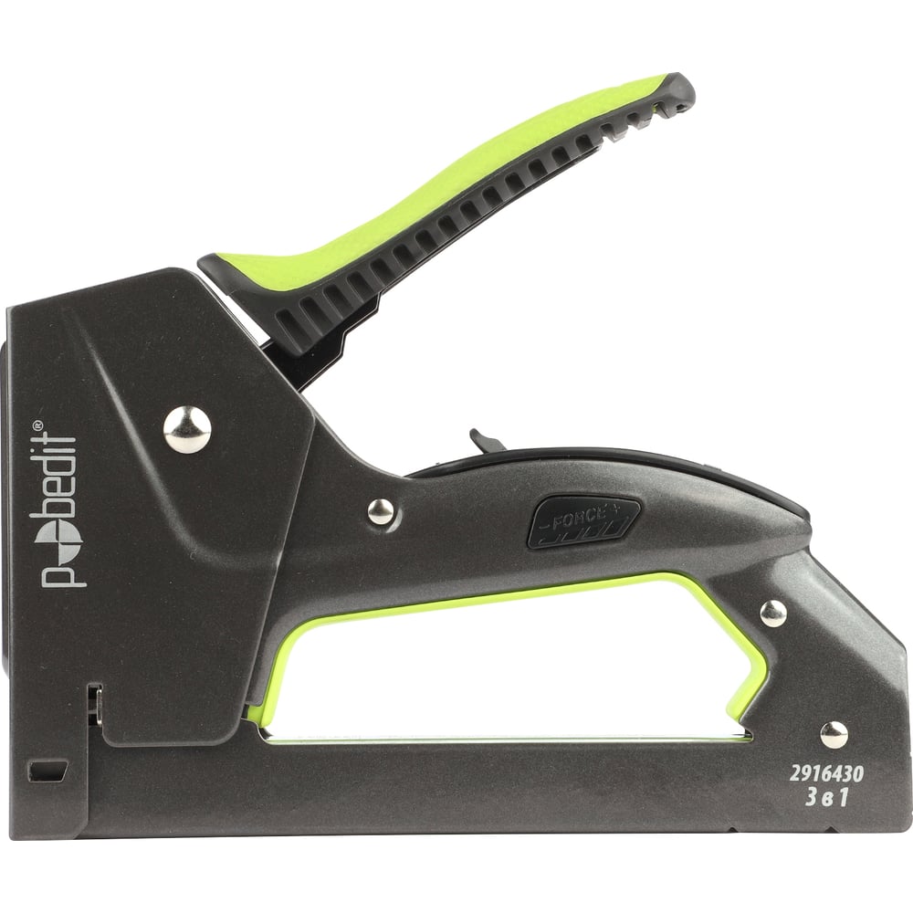 Изображение товара Степлер мебельный Pobedit метал. FORCE PLUS 3в1 (скобы 6-14 мм) 2916430