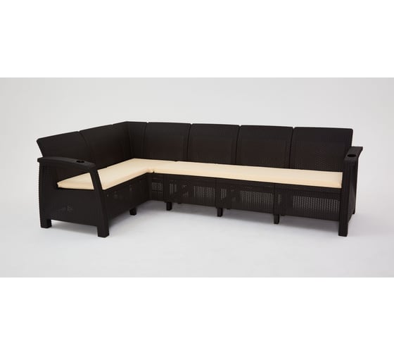 Изображение товара Комплект садовой мебели WORKY HomlyGreen Set 5+Стол 94х94х74см.+подушки бежевого цвета ARD258573