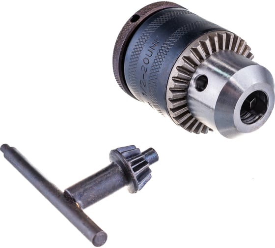 Изображение товара Патрон цельнометаллический с ключом "Профи" (1.5-13 мм; 1/2") для дрелей Зубр 29082-13-1/2_z02