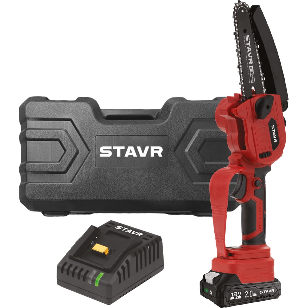 Изображение товара Пила цепная STAVR SCS 18BL-15-1K - 18V, 15 см, 1x2. 0 Ач