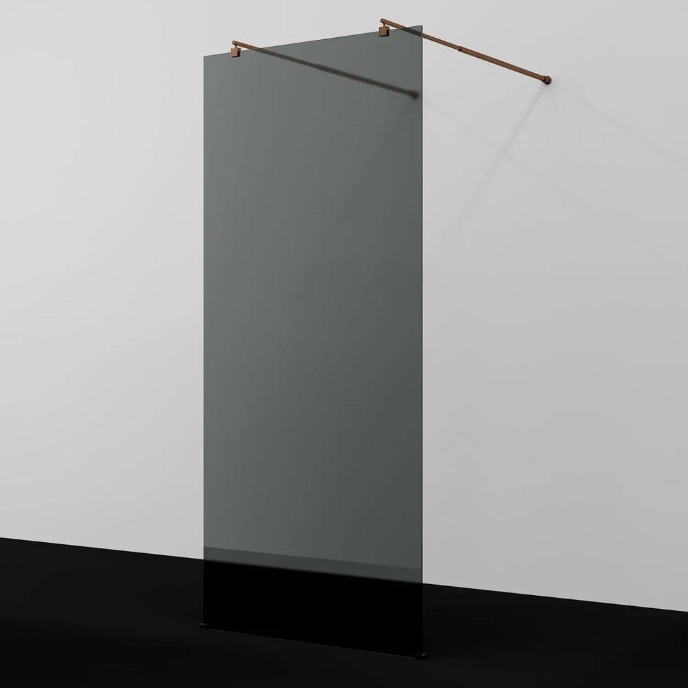 Изображение товара Душевая перегородка WasserKRAFT Vechte 60W44RG-TG с тонированным стеклом и розовым золотом профиля