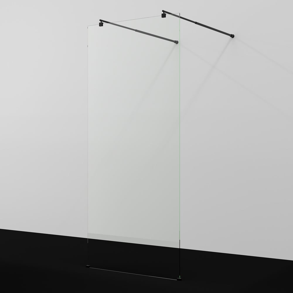 Изображение товара Душевая перегородка WasserKRAFT Vechte 60W39MB Прозрачное стекло 8 мм