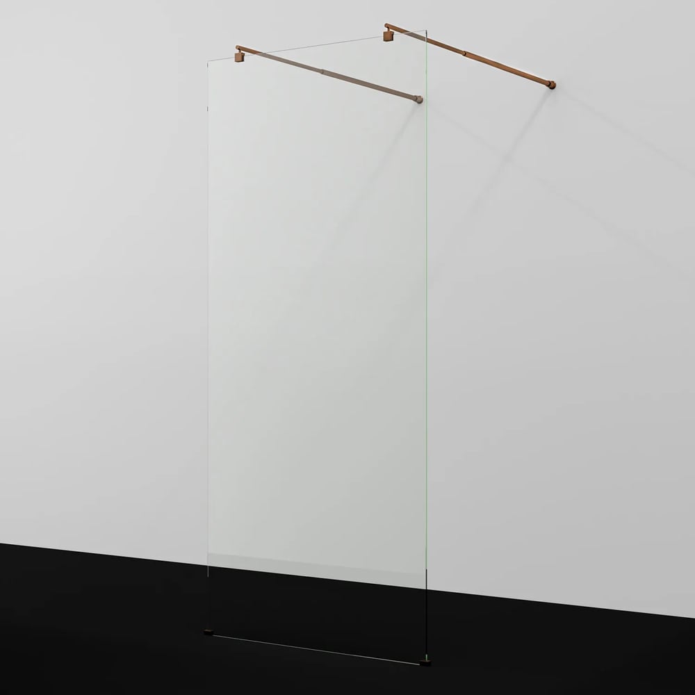 Изображение товара Душевая перегородка WasserKRAFT Vechte 60W46RG с прозрачноt стеклом и цветом профиля розовое золото