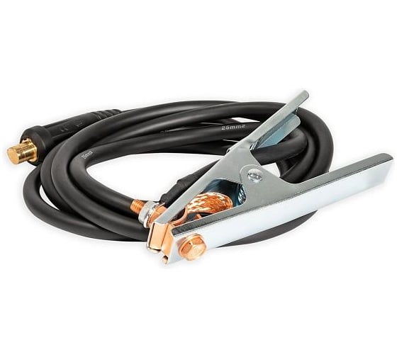 Изображение товара Зажим на массу АВРОРА 300А с кабелем КГ 1/25 CCA 3м (Track 35-50 MMQ) 40296