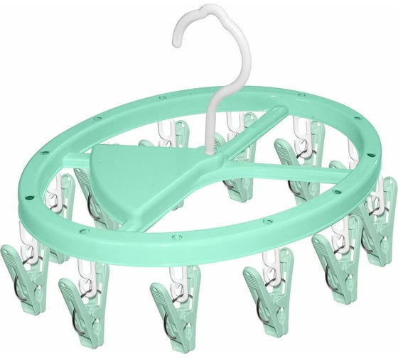 Изображение товара Вешалка МУЛЬТИДОМ овал с 12 прищепками 17х25 см 3 цвета FL75-36