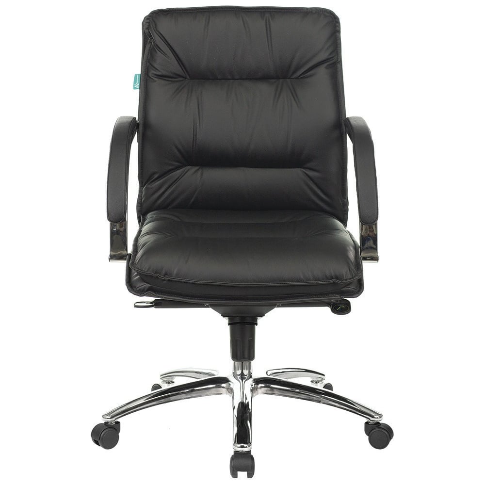 Изображение товара Кресло руководителя Бюрократ T-9927SL-LOW черный кожа, низк.спин., крестовина металл, хром 1360685