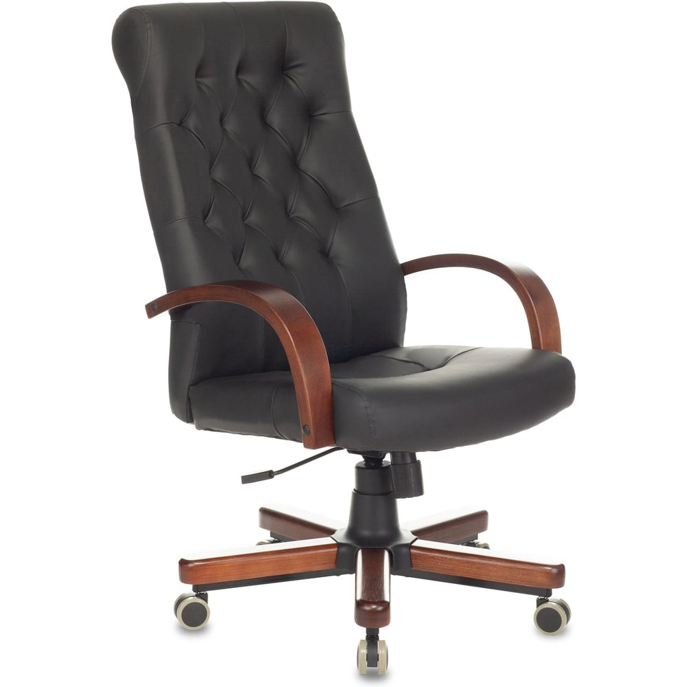 Изображение товара Кресло руководителя Бюрократ T-9928WALNUT/ECO черный экокожа, крестовина металл/дерево 1687729