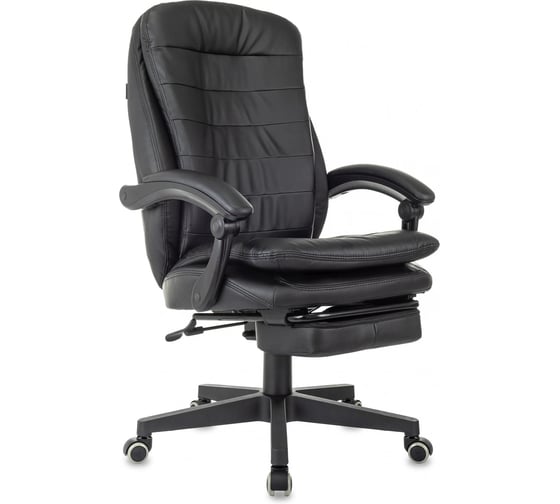 Изображение товара Кресло руководителя Бюрократ T-9950MSG-F черный экокожа, крестовина пластик, подставка для ног 2058907